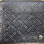 Greca-stijl leren herenportemonnee (bifold), Versace, met Medusa-logo